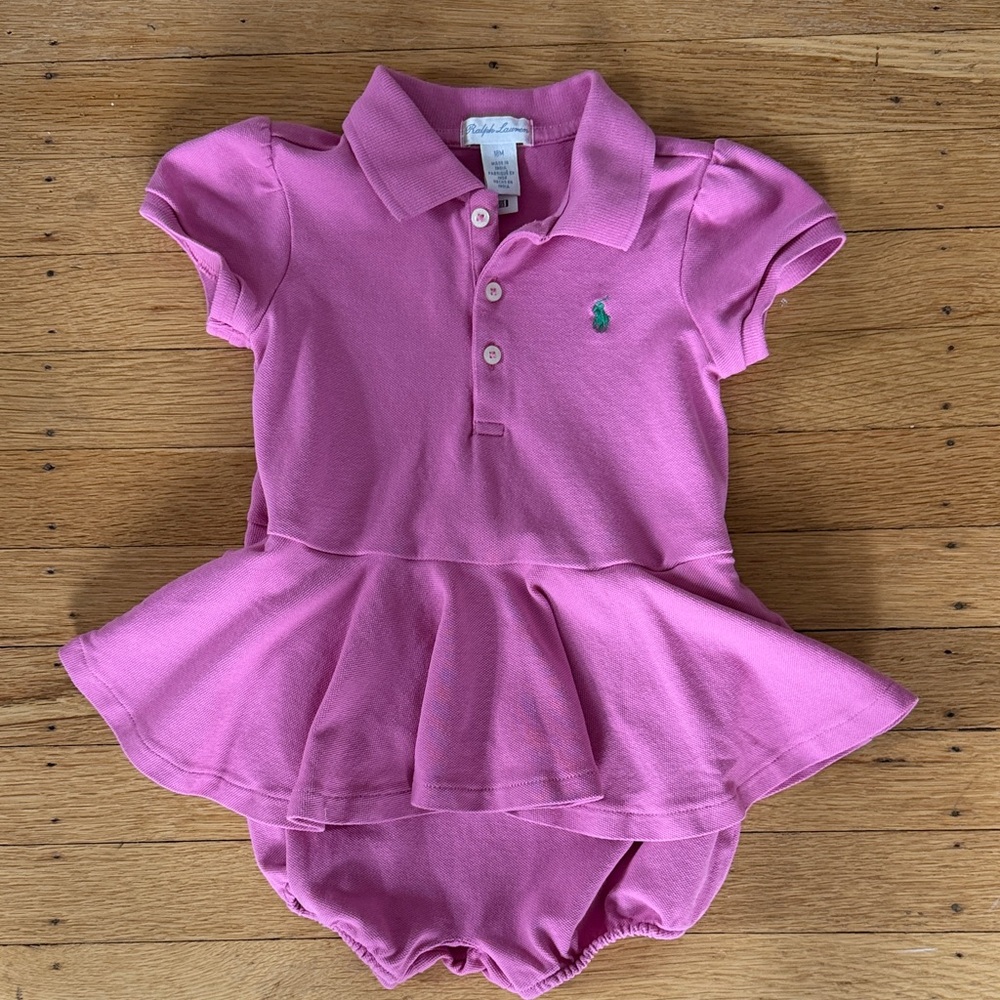 Polo Ralph Lauren Baby Girl Romper in Pink 18M